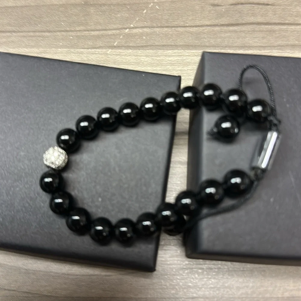 Swarovski crystal Aura Black Beaded Bracelet set of 3 ❣️ - Picture 3 of 3